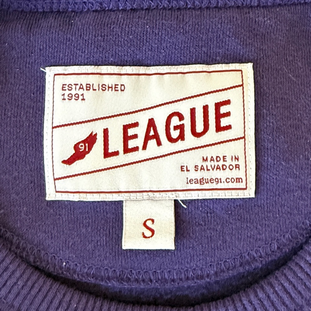 League TCU Embroidery Horned Frogs Purple Crewneck Sweatshirt - Picture 4 of 7